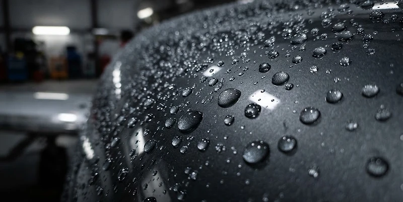 AEROFORM aircraft ceramic coating — hydrophobic surface protection and gloss enhancement at Monterey Regional Airport