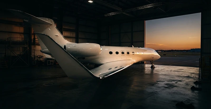 AeroForm post-flight aircraft detailing — arrival detail for a private aircraft in Monterey, CA