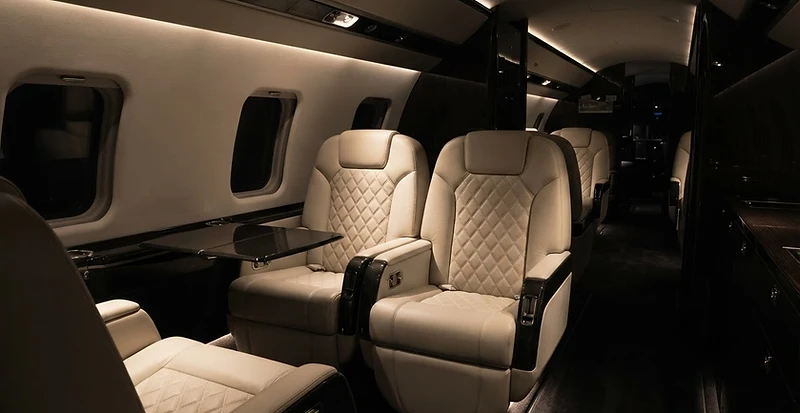 AeroForm interior aircraft detailing — cabin cleaning and sanitation for a private aircraft in Monterey, CA