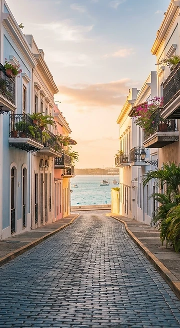 Old San Juan, Puerto Rico at golden hour