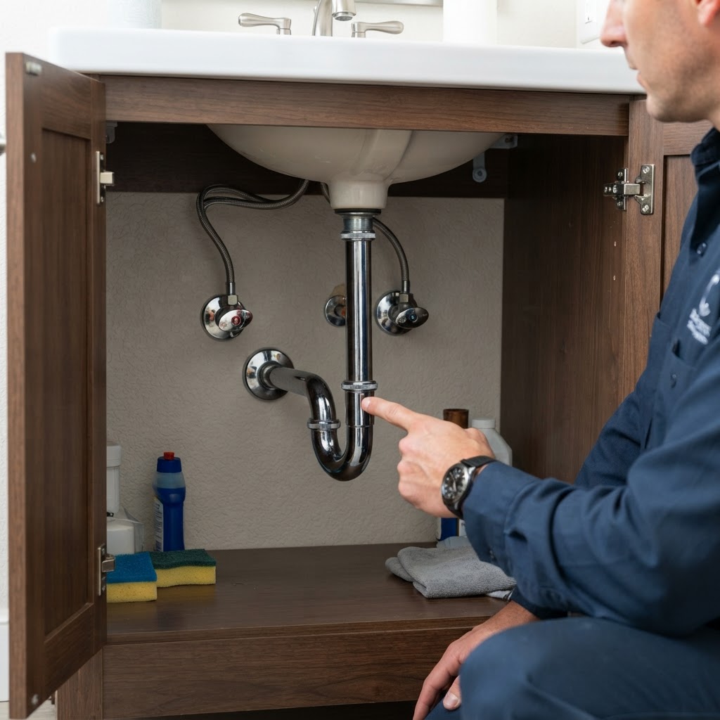 Under-Bathroom-Sink Plumbing