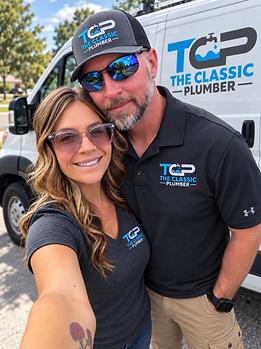 Paul and Chelsey, owners of The Classic Plumber in Knoxville, Tennessee