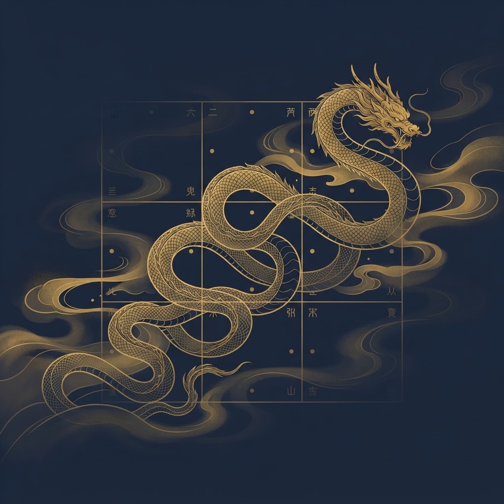 Qi Men Dun Jia: Teng She, the Serpent Deity, Worry, Twists and Shifting Paths hero illustration