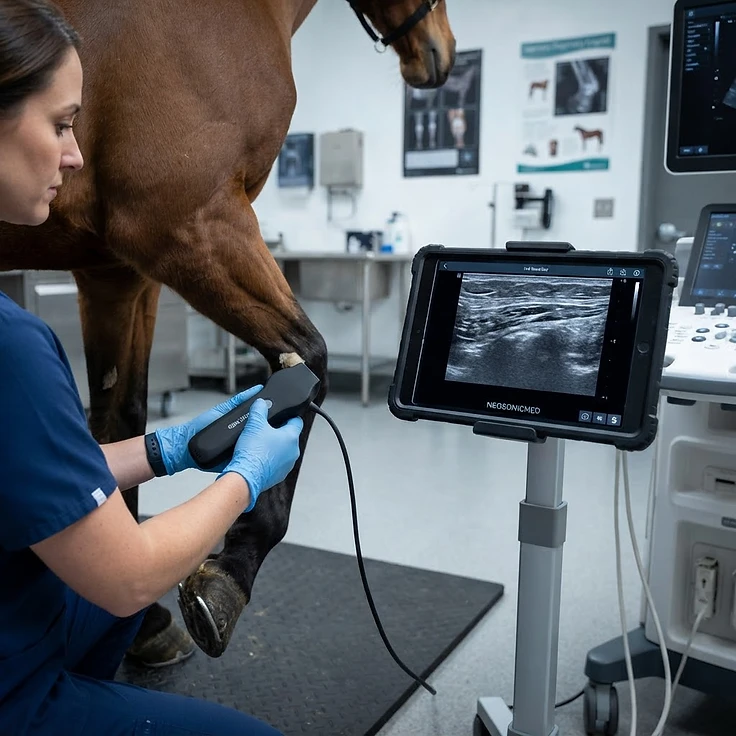 Ecografia superficiale veterinaria per tendini, muscoli e piccoli organi
