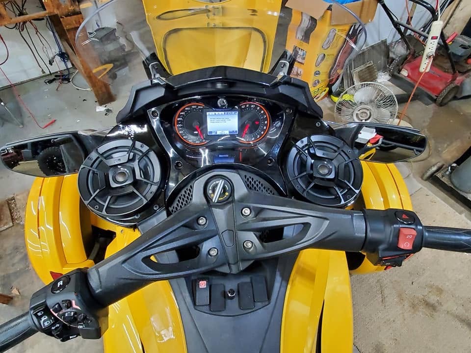 Can-Am Spyder Custom Speaker Pods — Auto Sounds Tyler TX