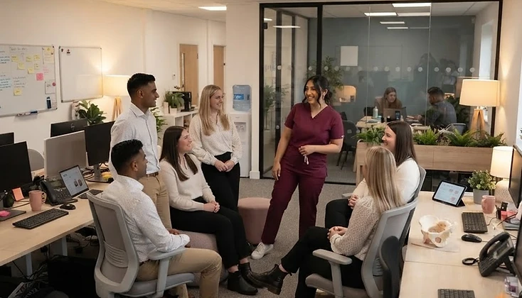 Workplace wellbeing workshop with employees