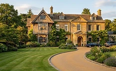 Country house hotel approached by a resin-bound driveway