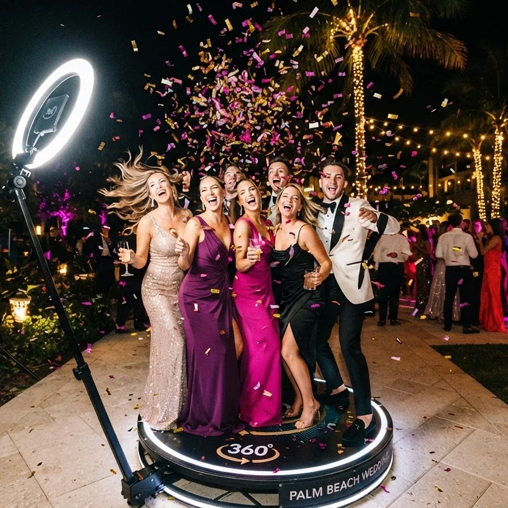 Glamorous event with a 360 photo booth
