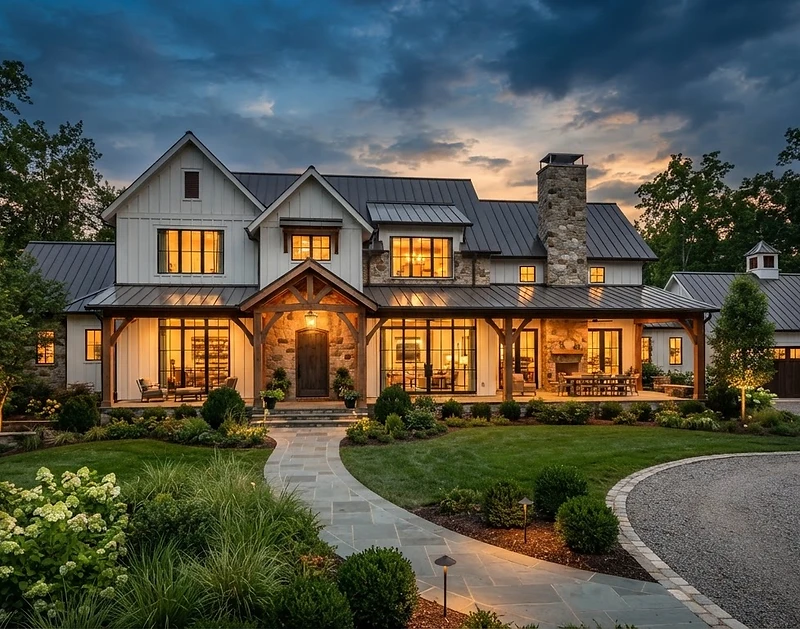 Walker Taylor luxury home at dusk