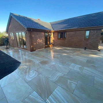 After — 130sqm of Porcelain Patio 4 by JMB Design. Build & Driveways