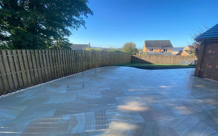 After — 130sqm of Porcelain Patio 1 by JMB Design. Build & Driveways