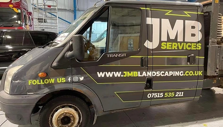 JMB Services van — fully equipped and ready to mobilise across Colne and Lancashire