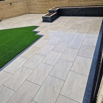 Raised Stone-Clad Planters — Landscaping project by JMB Design. Build & Driveways in Colne, Lancashire