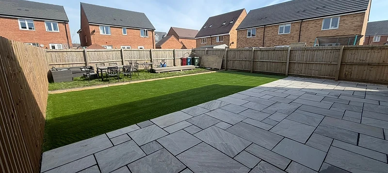 Finished landscaping project by JMB
