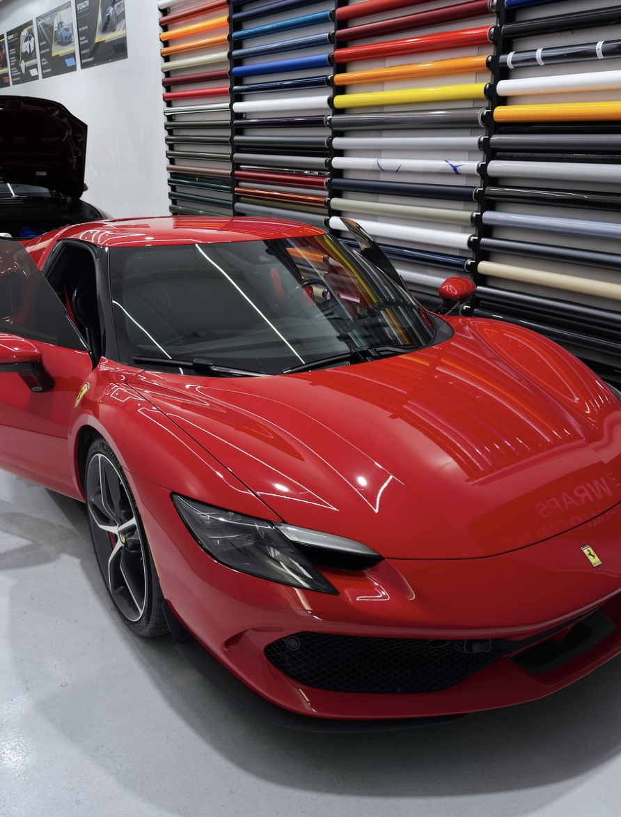 Ferrari — Gloss Red Wrap in Studio