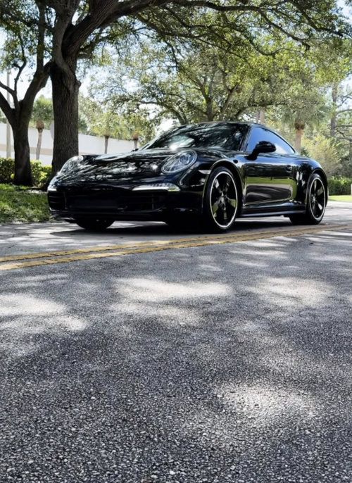 Porsche 911 — High-Gloss Black Wrap