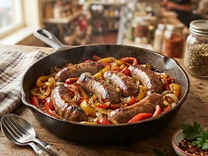 Italian sausage sautéed with bell peppers and onions