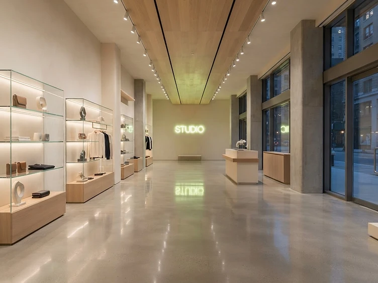 Minimalist boutique interior
