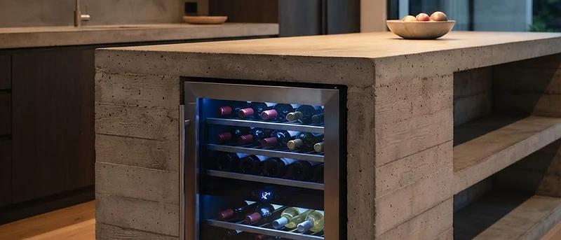 The quiet fridge: built-in wine storage that actually looks good