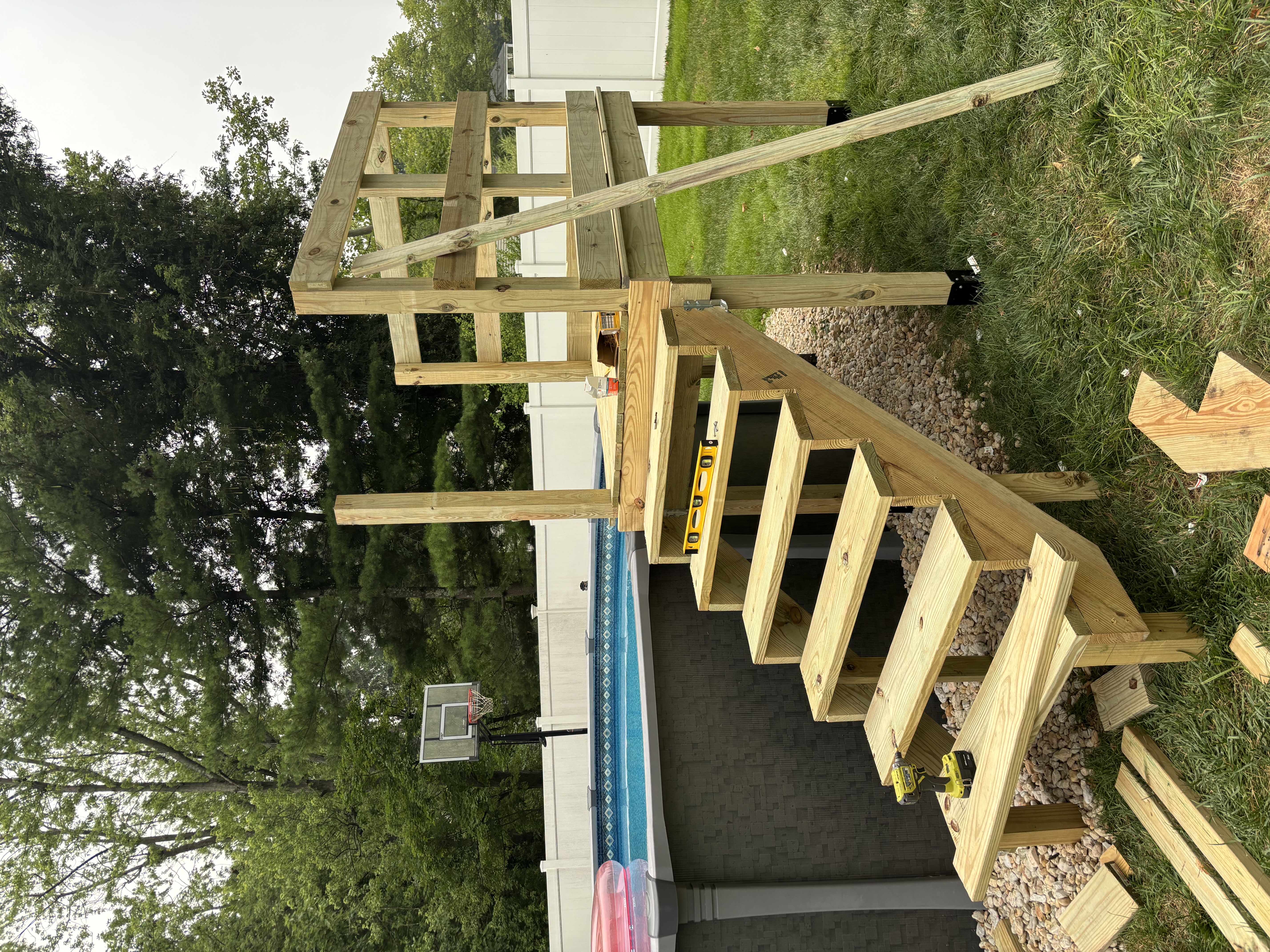 Pool Deck — Stair Framing