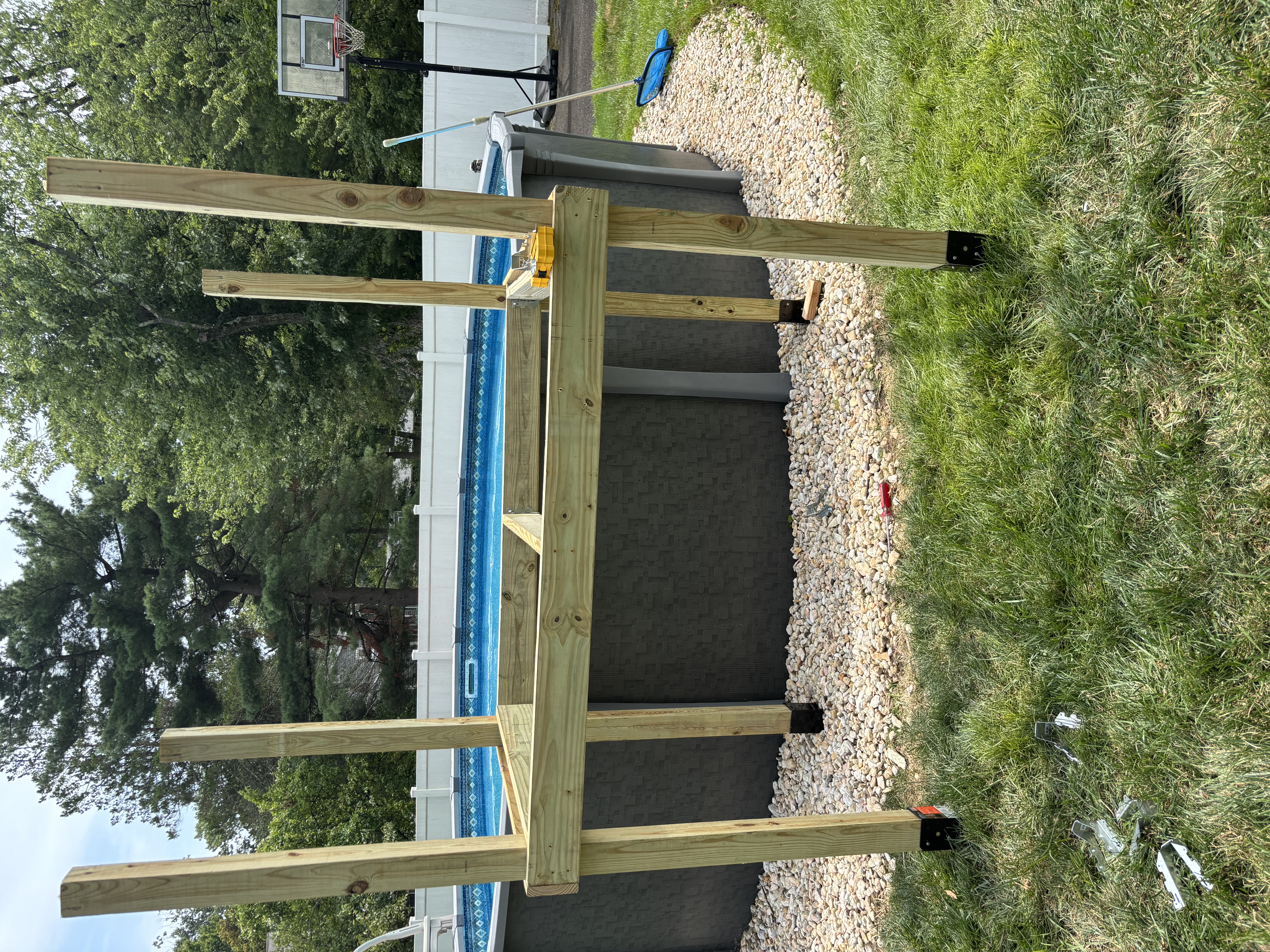 Pool Deck — Framing Progress