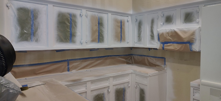 Cabinet masking and prep