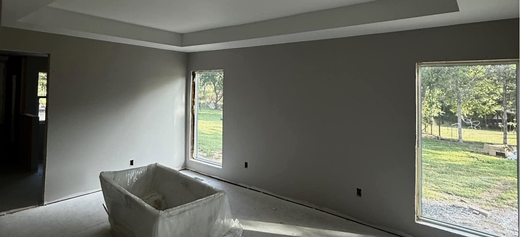 Tray ceiling and window framing