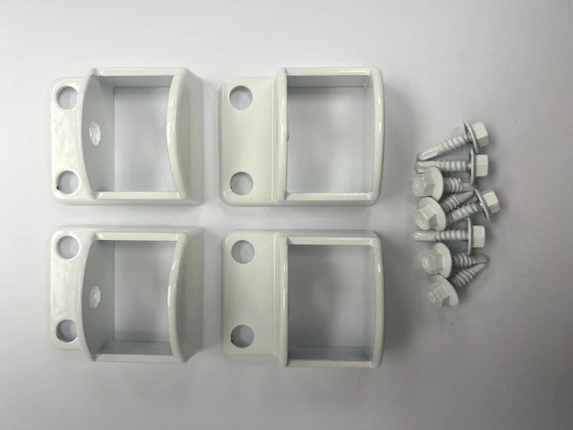 Flat-top Aluminium Fencing Bracket — White