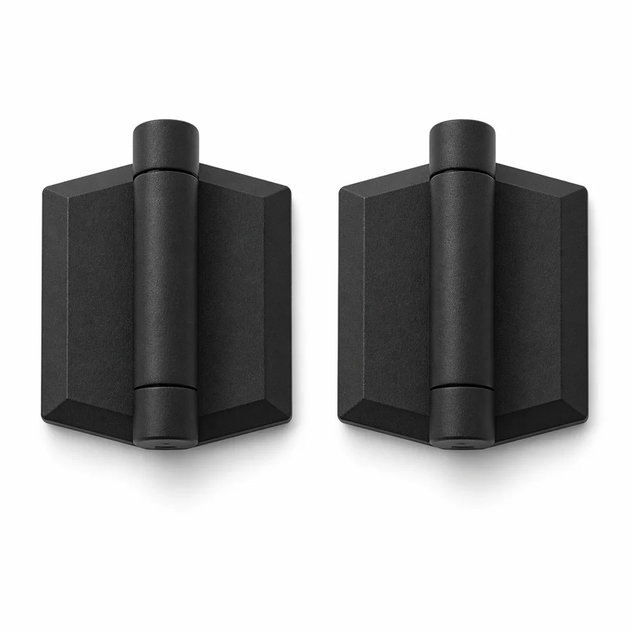 Polaris 155 Glass-to-Glass Soft-Close Hinge Pair Matte Black