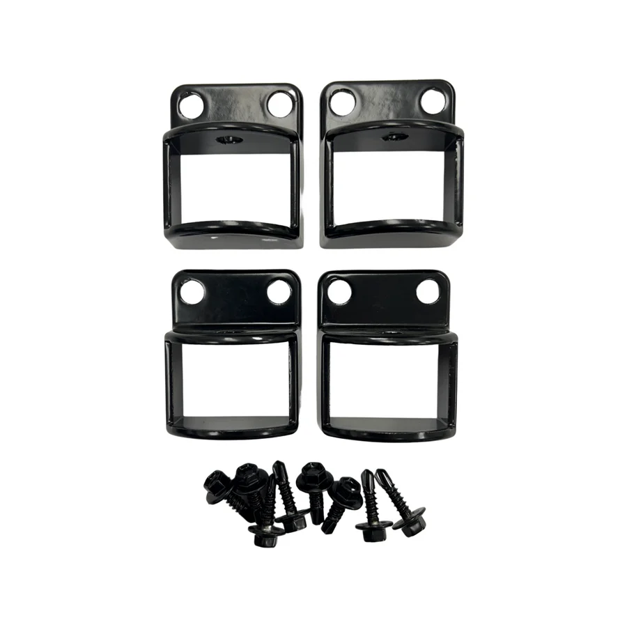 Flat-top Aluminium Fencing Bracket — Satin Black