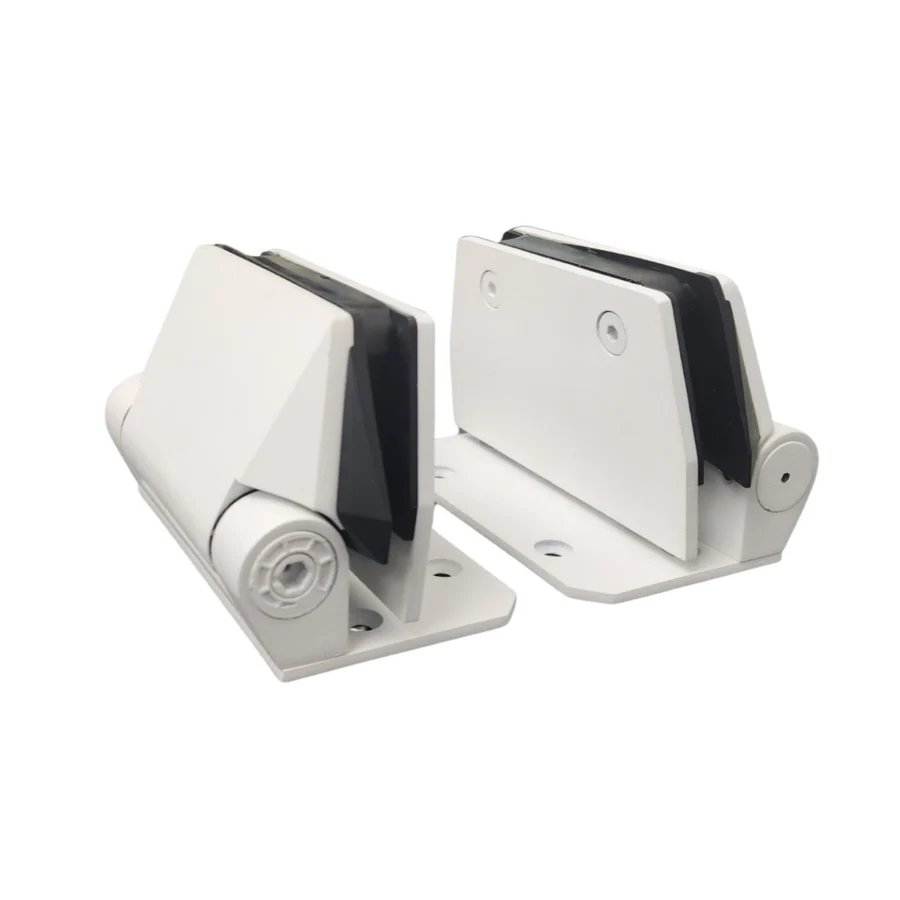 Polaris 155 Glass-to-Wall Soft-Close Hinge White