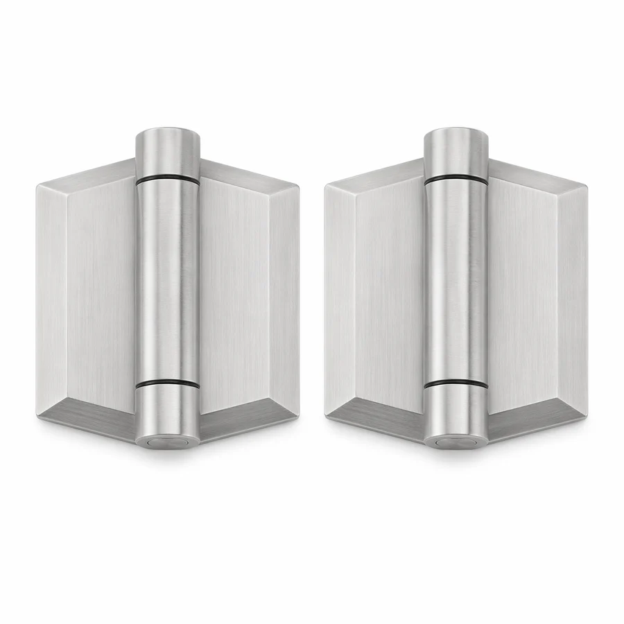 Polaris 155 Glass-to-Glass Soft-Close Hinge Pair Brushed