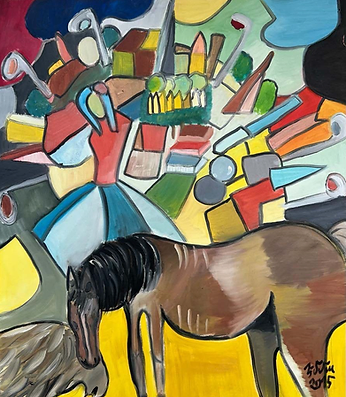 Horse in the Town by Emma Tymanyan