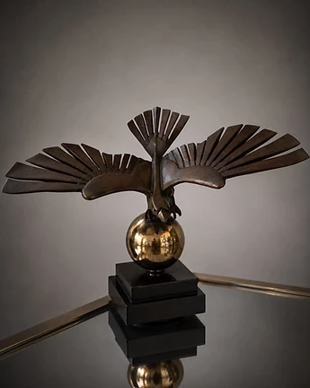 Eagle on Golden Globe by Frank Meisler