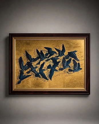Blue Lucky Birds by Lubov M
