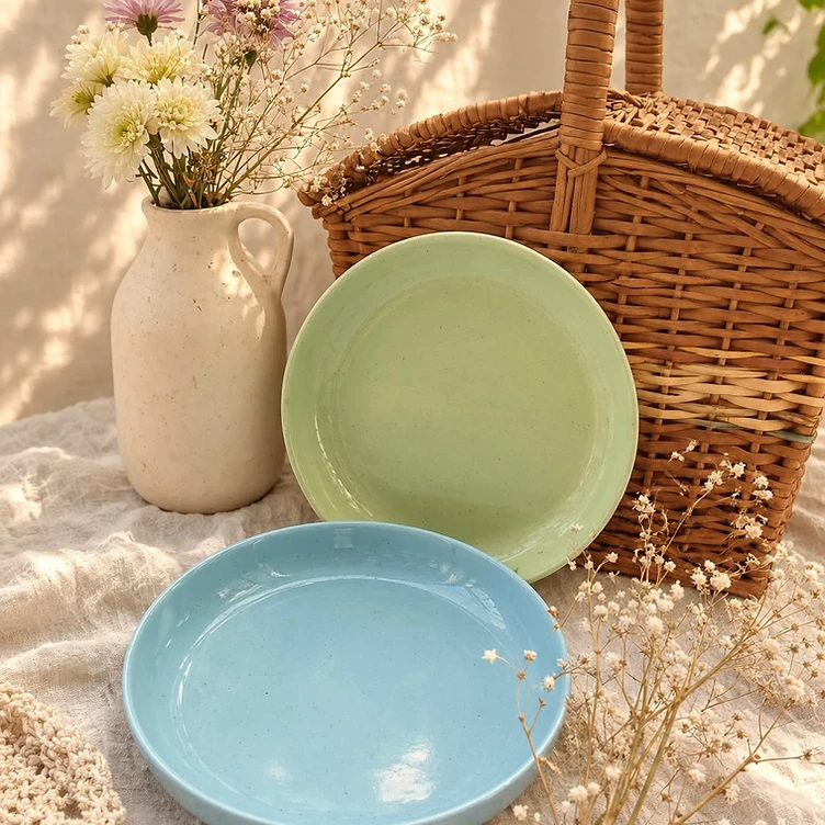 Sage Green Pasta/Salad Plate