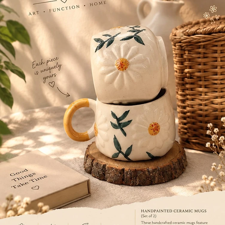Sunshine Handpainted Mugs