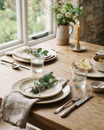 How to Set a Table Without a Tablecloth