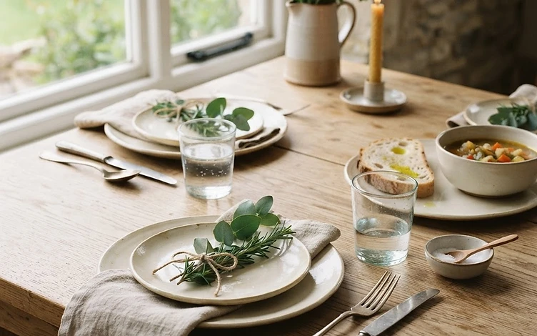 How to Set a Table Without a Tablecloth