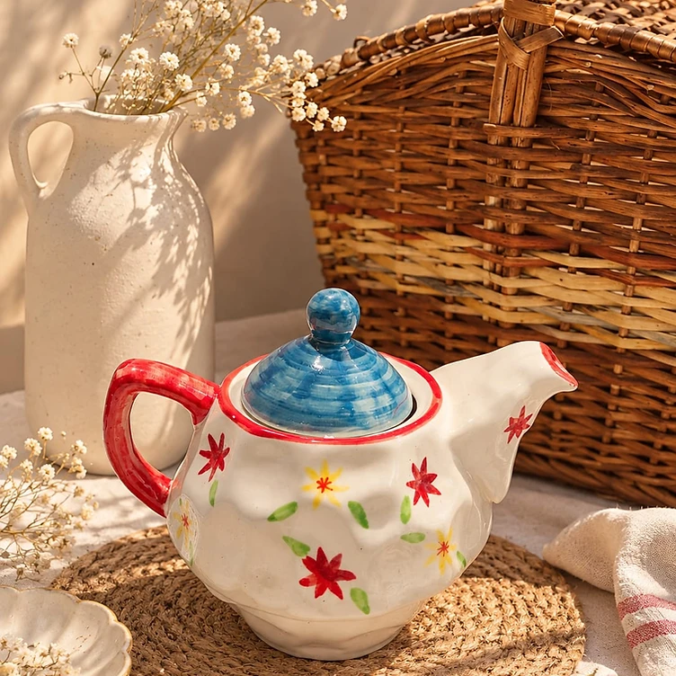 Floral Handpainted Kettle