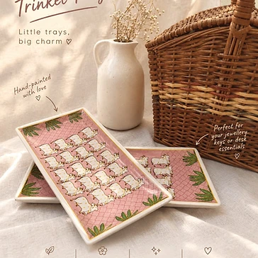 Playful Cow Trinket Trays