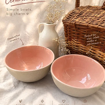 Blush Ceramic Bowls