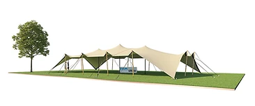 Vue 3D de configuration — 240 m² — Angles abaissés