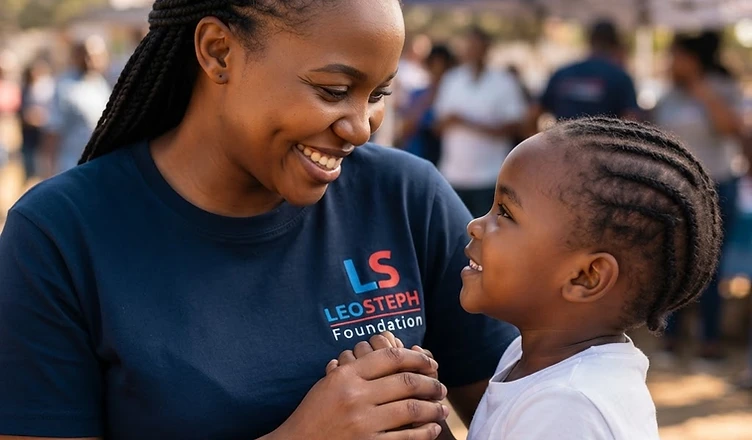 A woman interacting with a young child outdoors