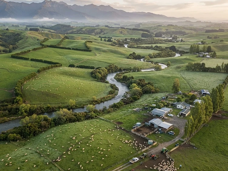 New Zealand productive agricultural landscape
