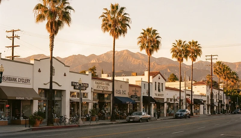 Burbank, California street scene