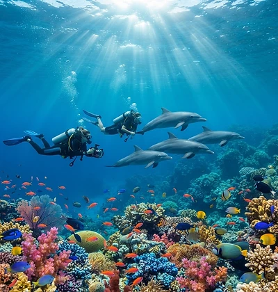 Mergulho no Mar Vermelho com Golfinhos