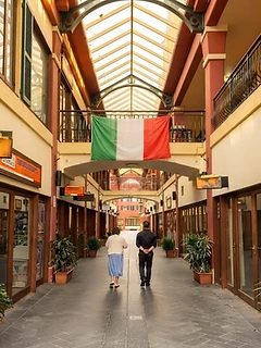 Covered arched walkway