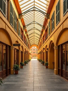 The galleria side walkway