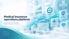 Illustration of medical insurance operations platform; not a client system.